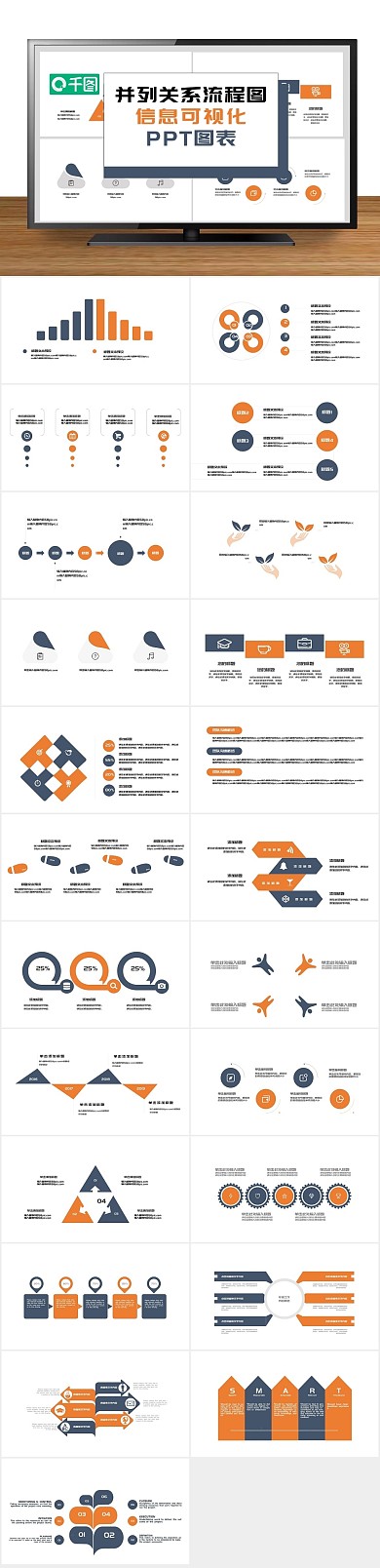 下载集合信息可视化图表集PPT
