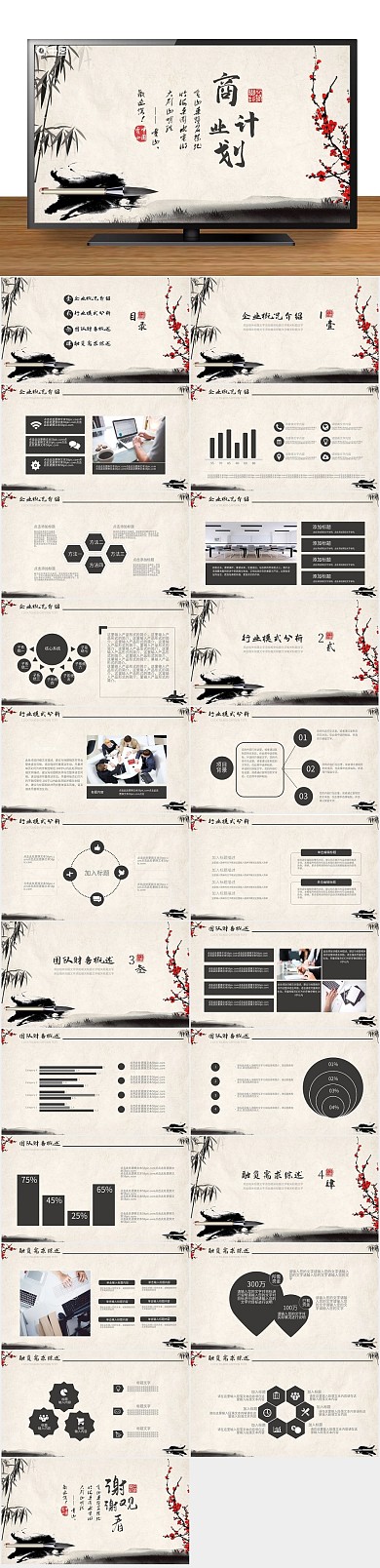 计划书通用项目融资计划策划书PPT
