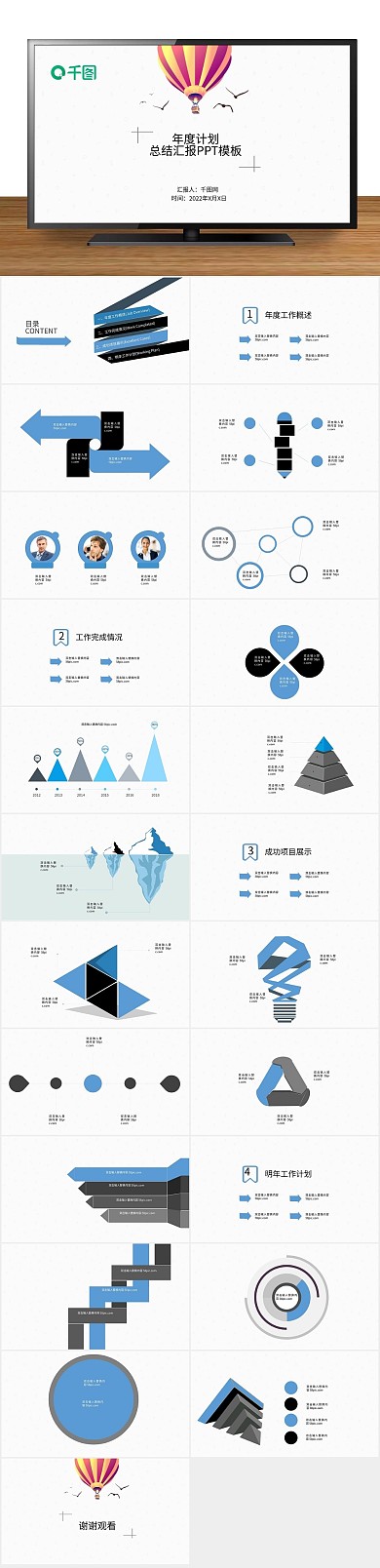 商务计划中工作总结汇报PPT
