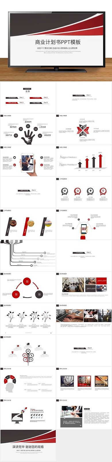 计划蓝色方案工作汇报总结PPT
