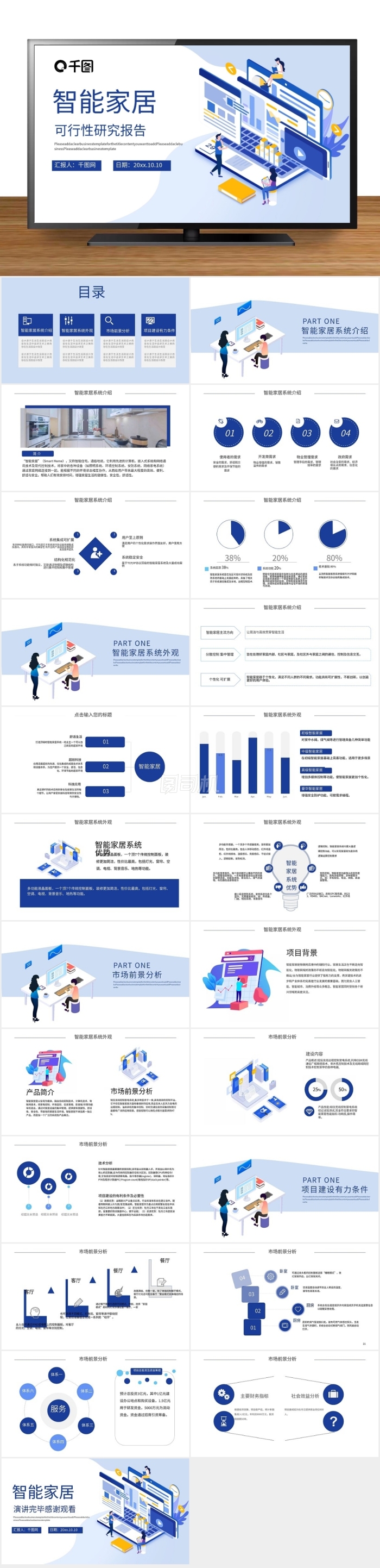 智能家居可行性研究報告PPT模板