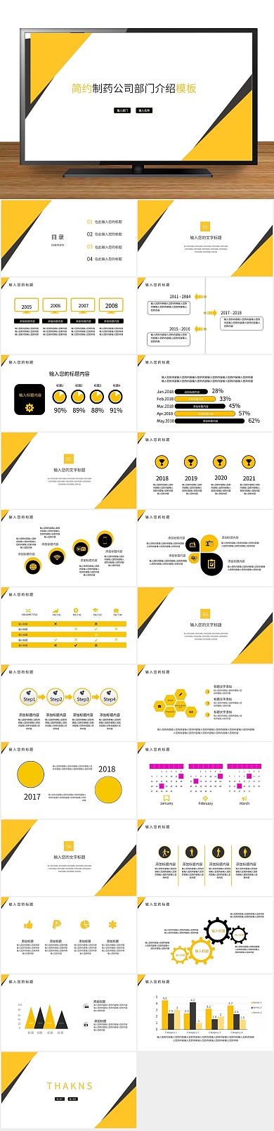 制药公司部门介绍PPT范文
