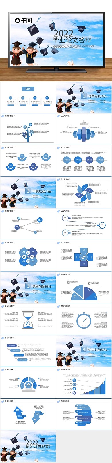 开题报告简约毕业论文答辩PPT
