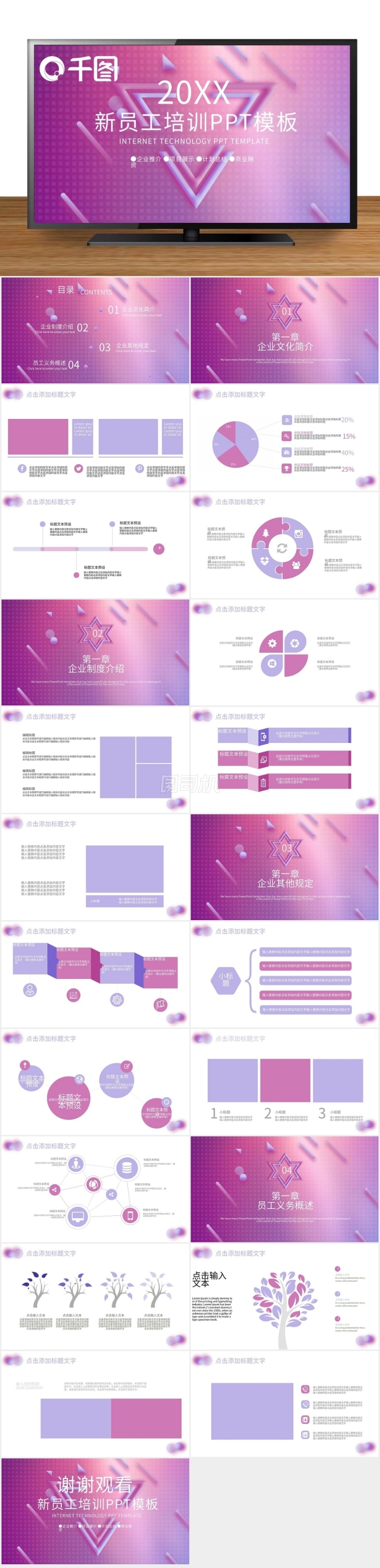 簡約新員工培訓PPT模板