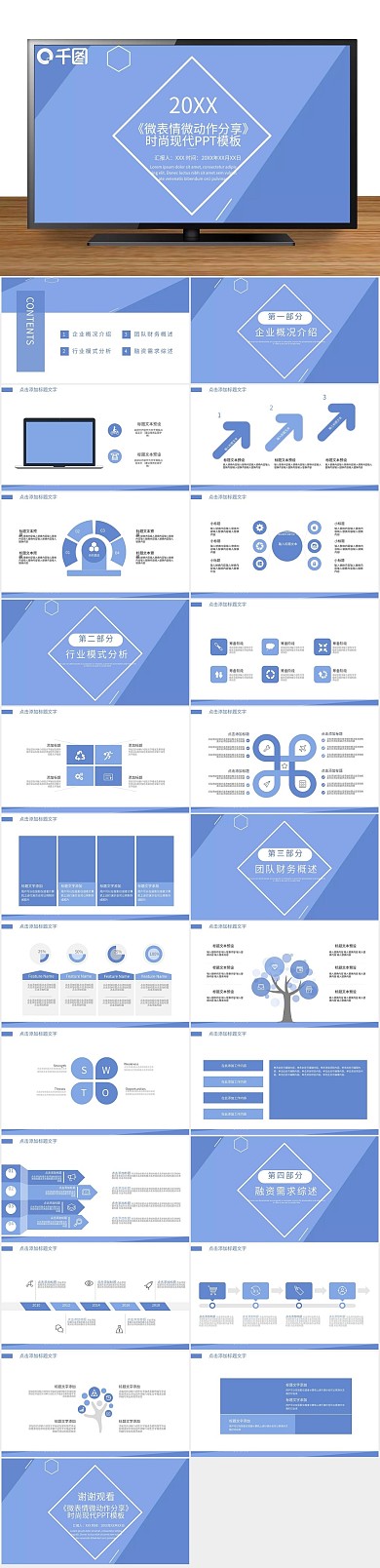 时尚国外微表情动作分享PPT
