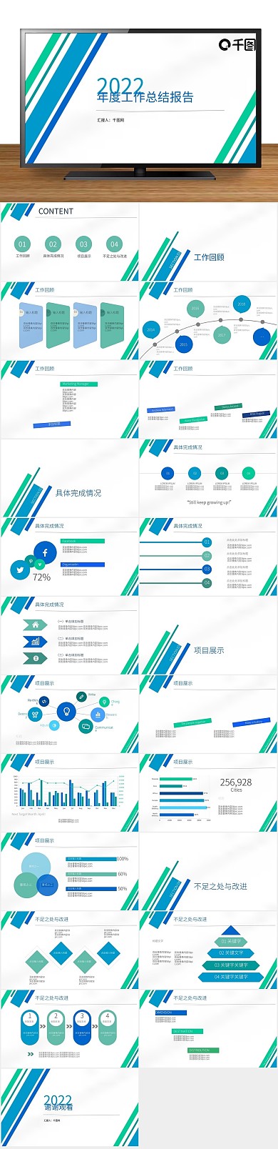 公司报告时尚通用年中工作汇报
