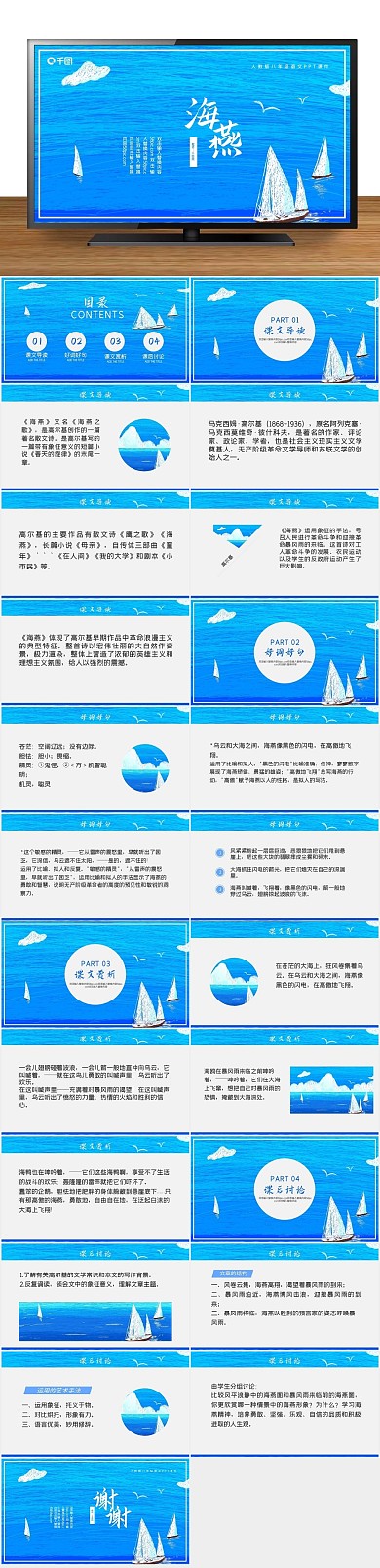 培训教育年级语文海燕PPT课件
