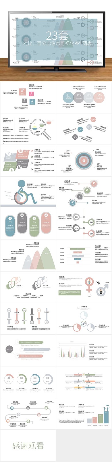 数据信息可视化PPT图表
