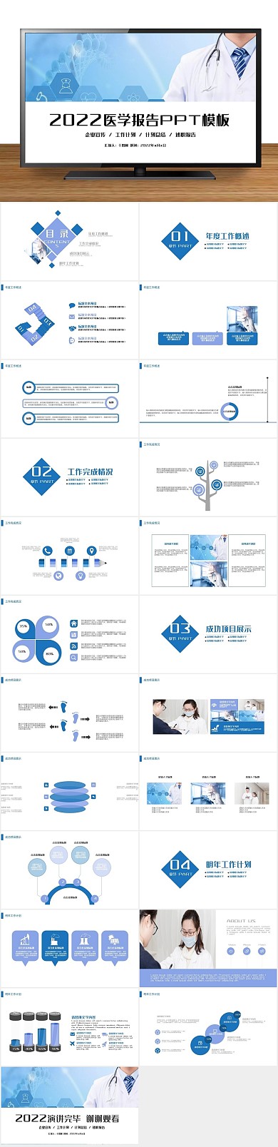 汇报医护护理手术室工作总结PPT
