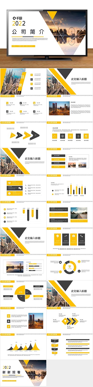总结报告简约风公司简介PPT
