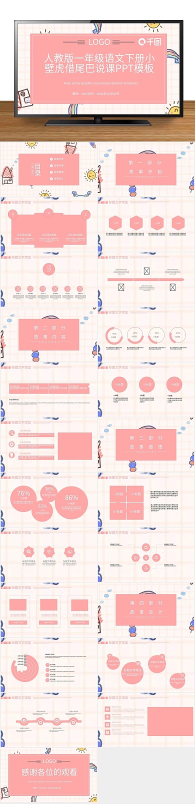 图表讲稿壁虎借尾巴说课ppt下载
