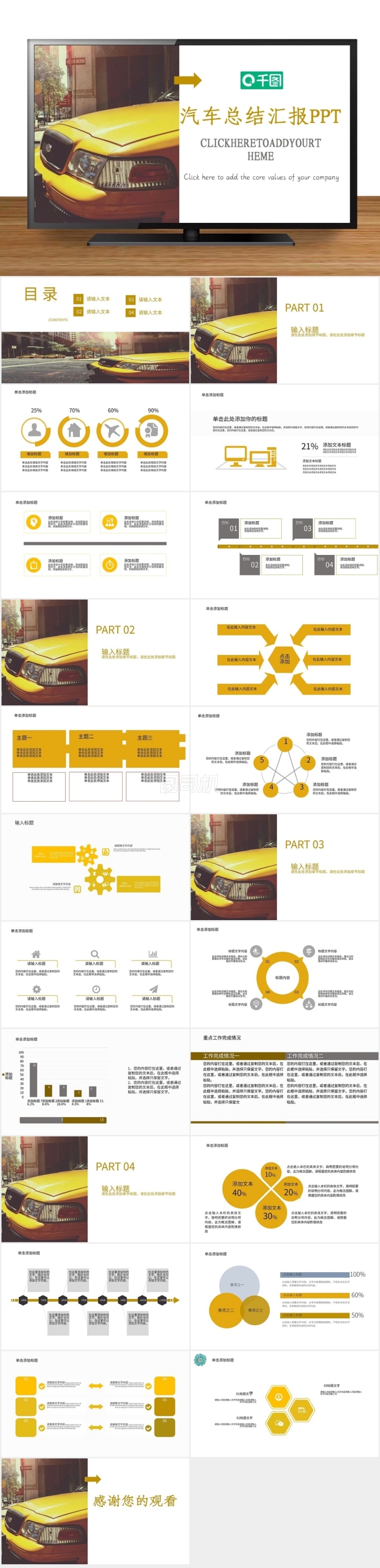 微立體汽車總結(jié)匯報(bào)PPT
