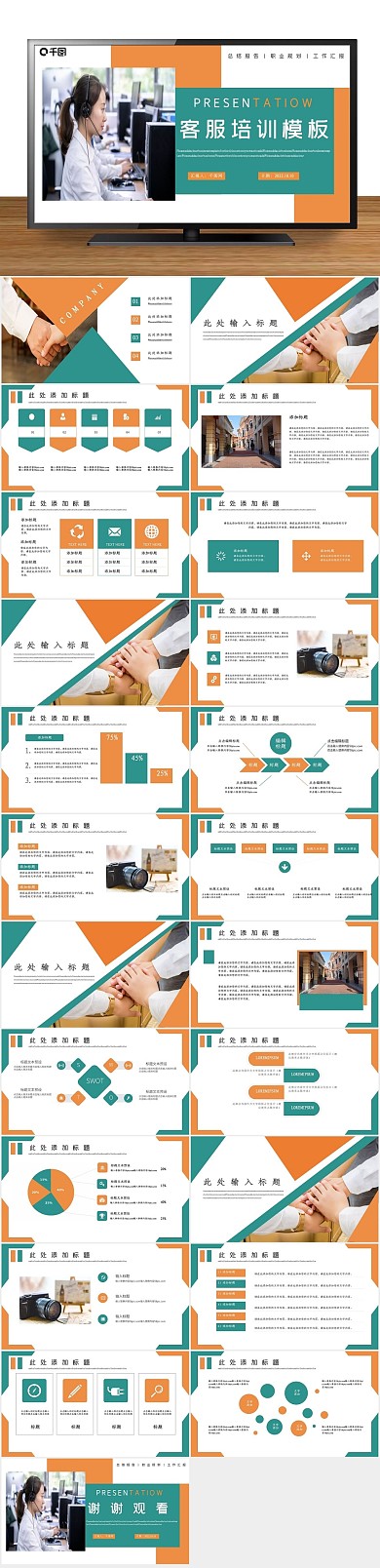 总结报告客服沟通技巧培训PPT
