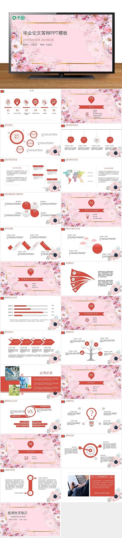 论文答辩毕业答辩课题汇报幻灯片
