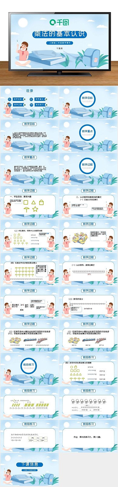 人教版简约乘法的基本认识课件
