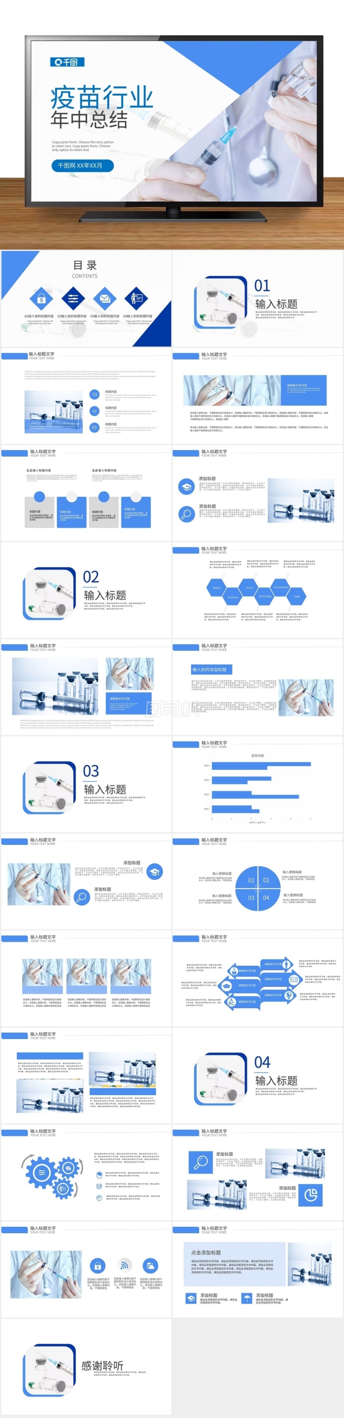 醫(yī)療疫苗行業(yè)年終總結(jié)工作匯報(bào)PPT