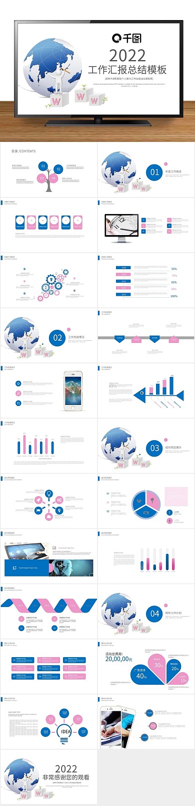 计划年度工作总结汇报商务PPT
