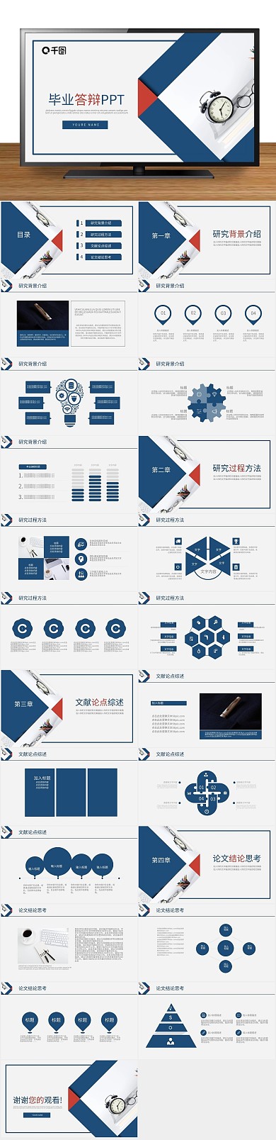 论文报告风毕业答辩通用动态PPT
