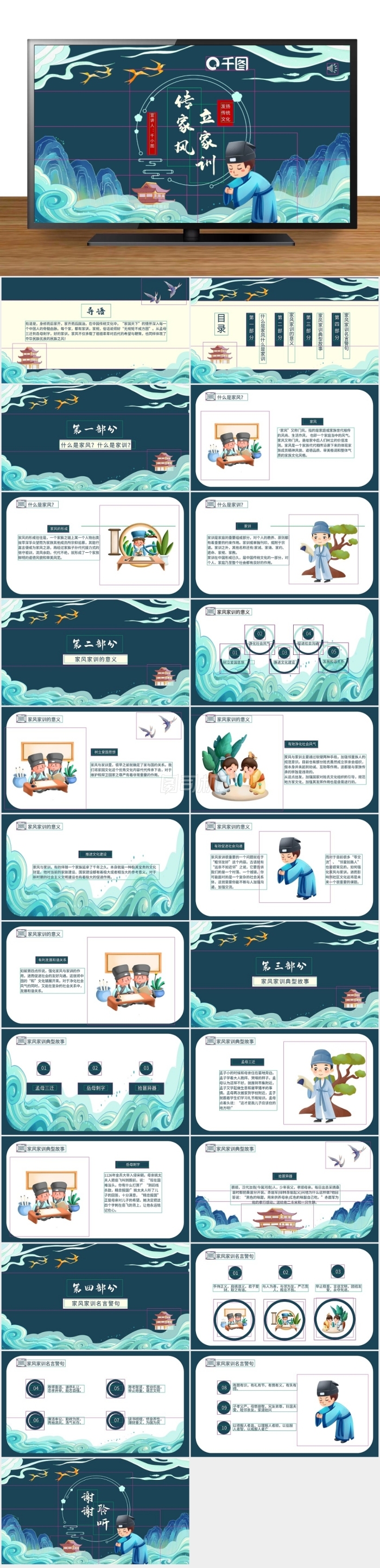 傳家風(fēng)立家訓(xùn)發(fā)揚傳統(tǒng)文化PPT
