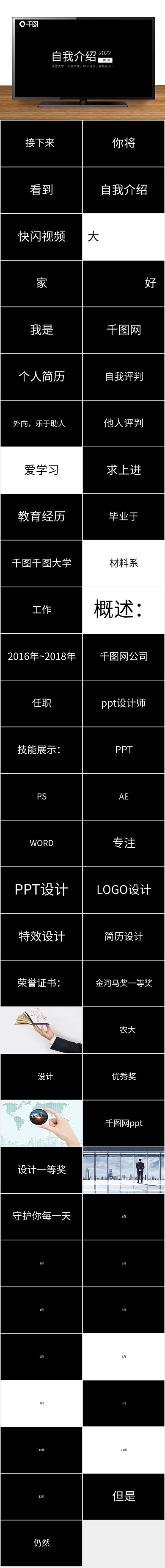抖音高端快闪自我介绍个人宣传PPT
