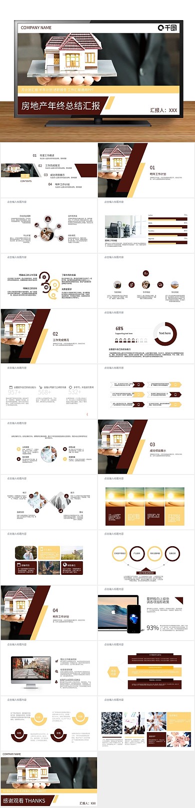 商业计划书年终总结汇报PPT范本
