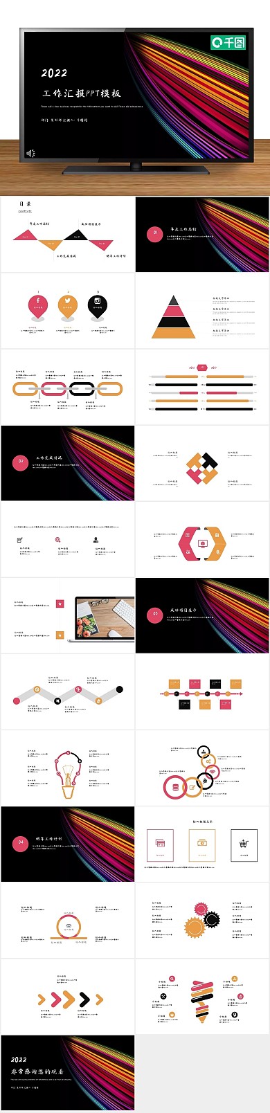 报告月度商务工作总结汇报PPT
