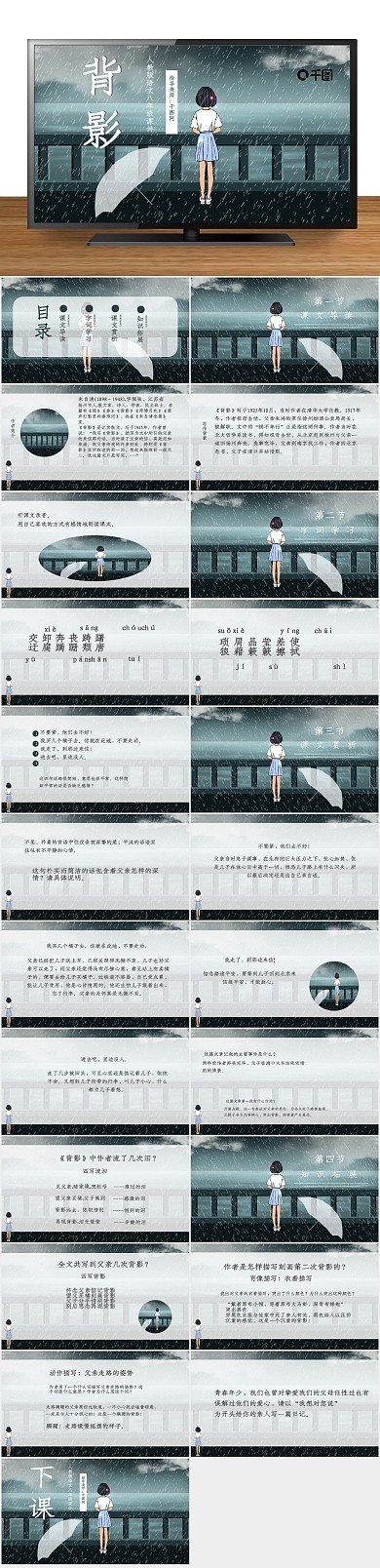 八年级培训年级语文背影PPT课件
