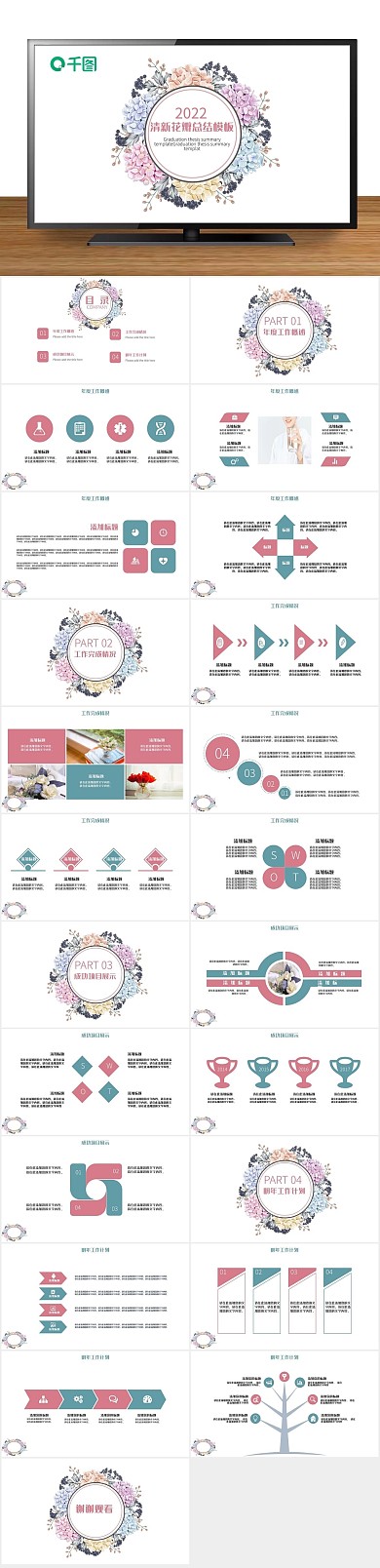 职业规划简约总结小清新ppt
