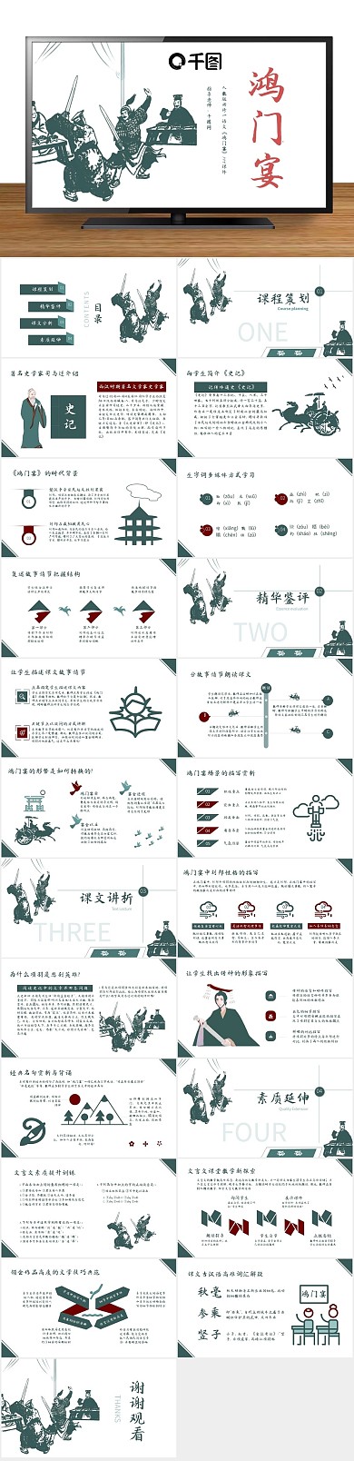 课程策划精华鸿门宴PPT课件
