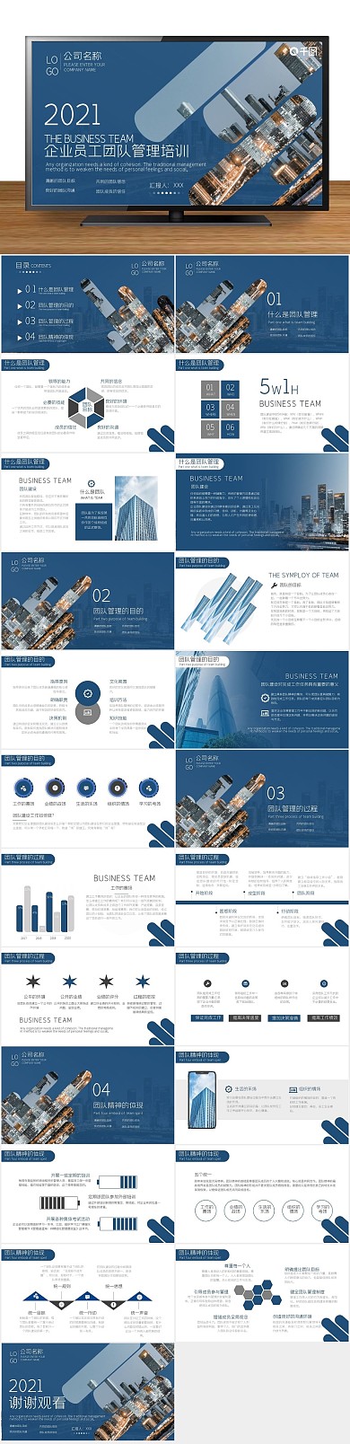 团队管理工作风企业员工管理培训PPT
