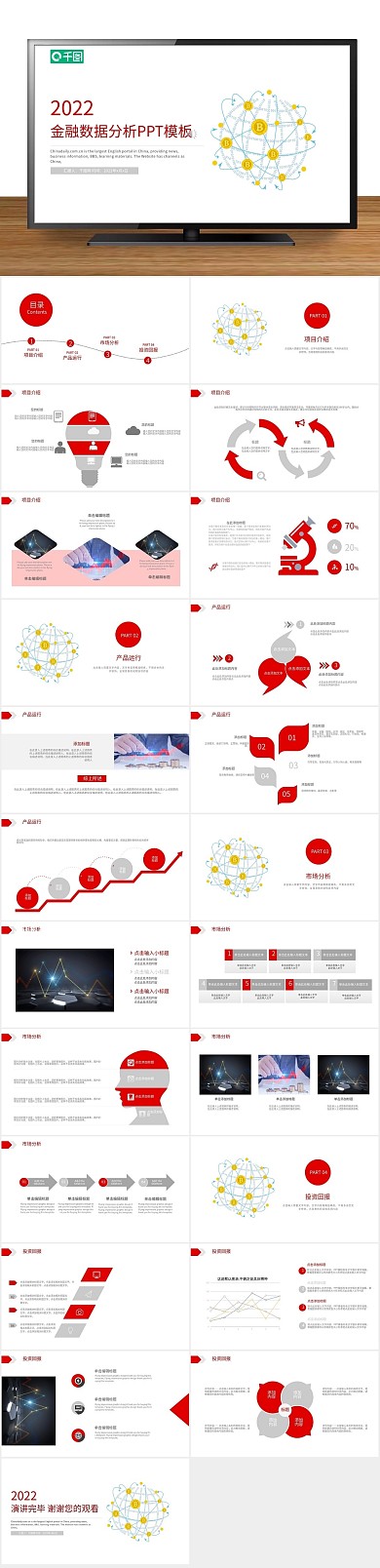 商务计划数据分析工作汇报总结PPT

