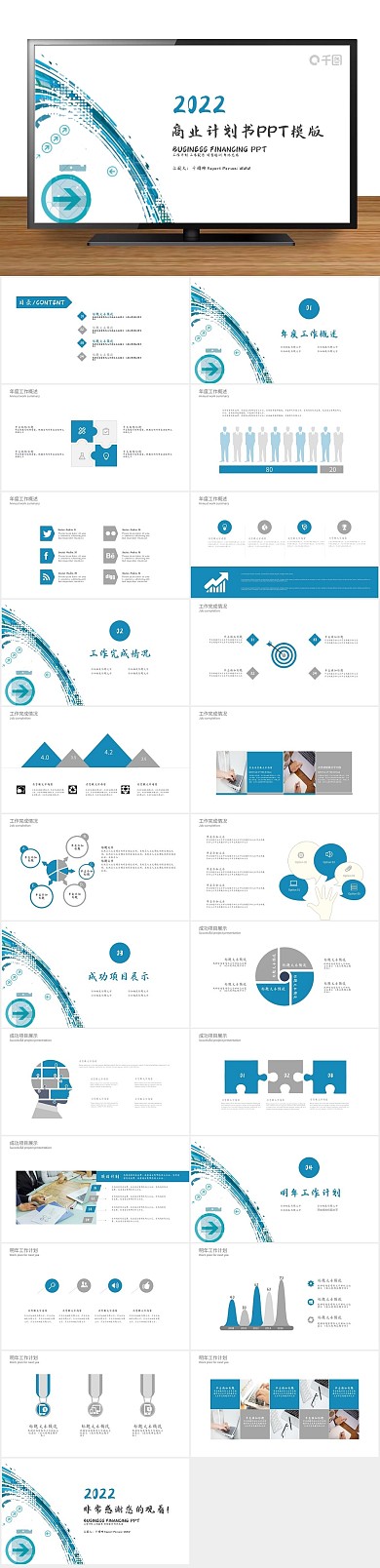 报告电商工作汇报项目计划书PPT

