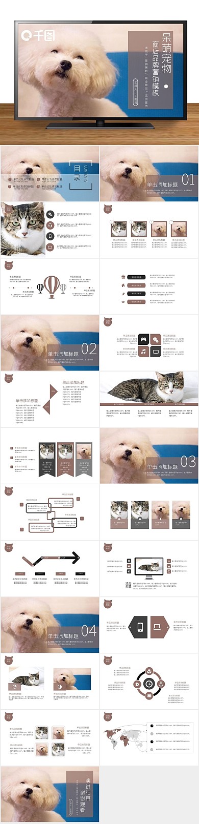 活动策划宠物商店品牌营销PPT
