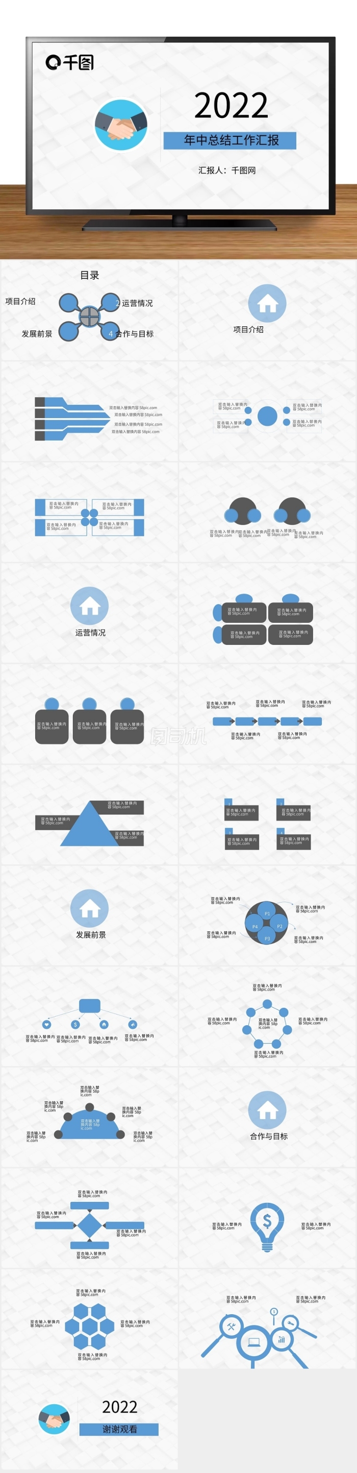 2022年中工作總結(jié)匯報PPT模板