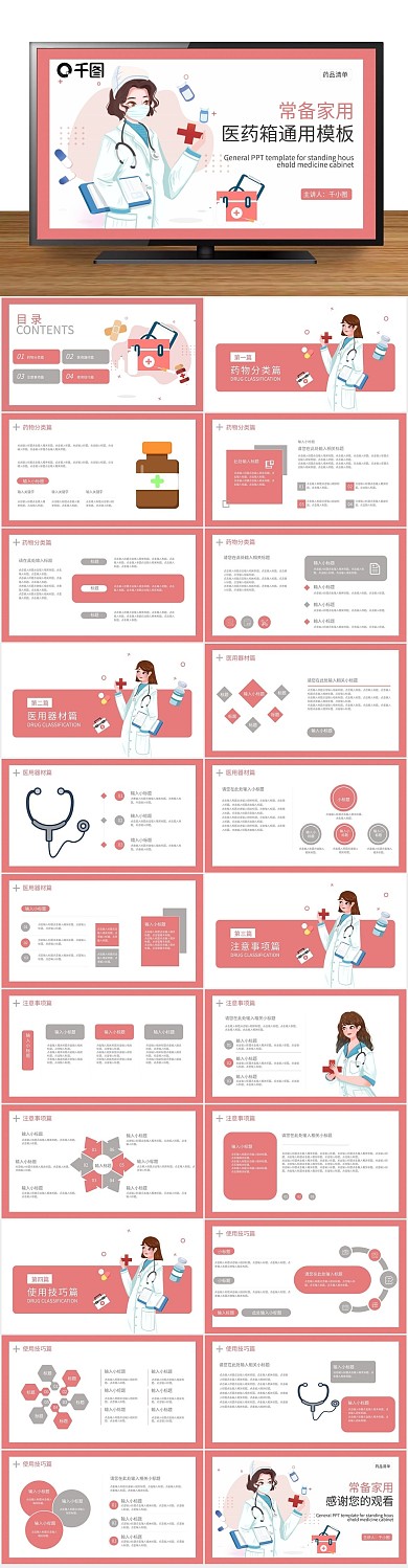 培训课件家用医疗箱通用PPT
