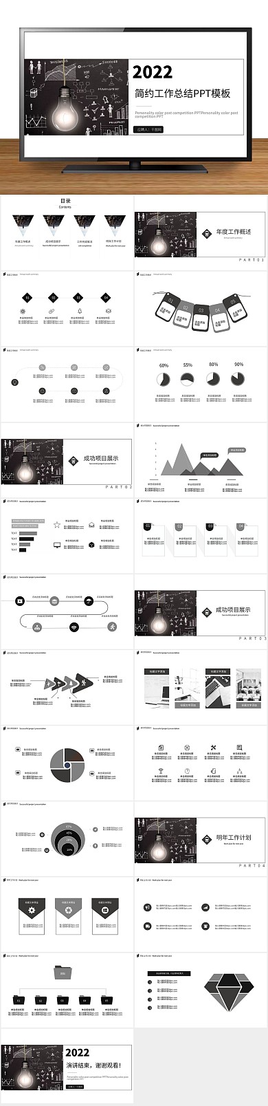 总结计划发布演讲会议通用PPT
