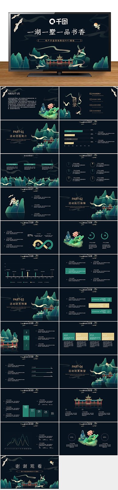 中国风房地产地产开盘营销策划PPT
