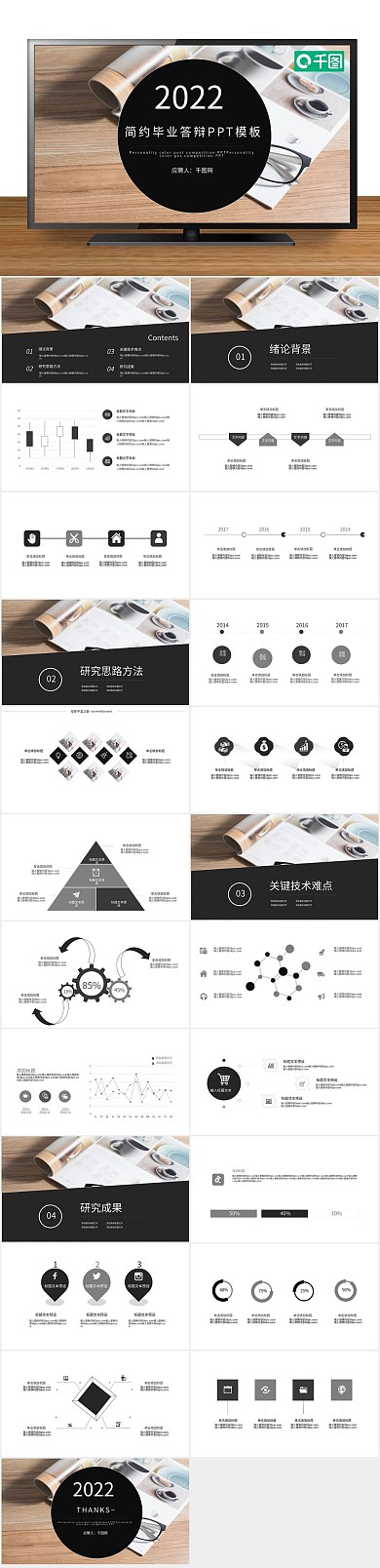毕业设计简约风毕业答辩PPT
