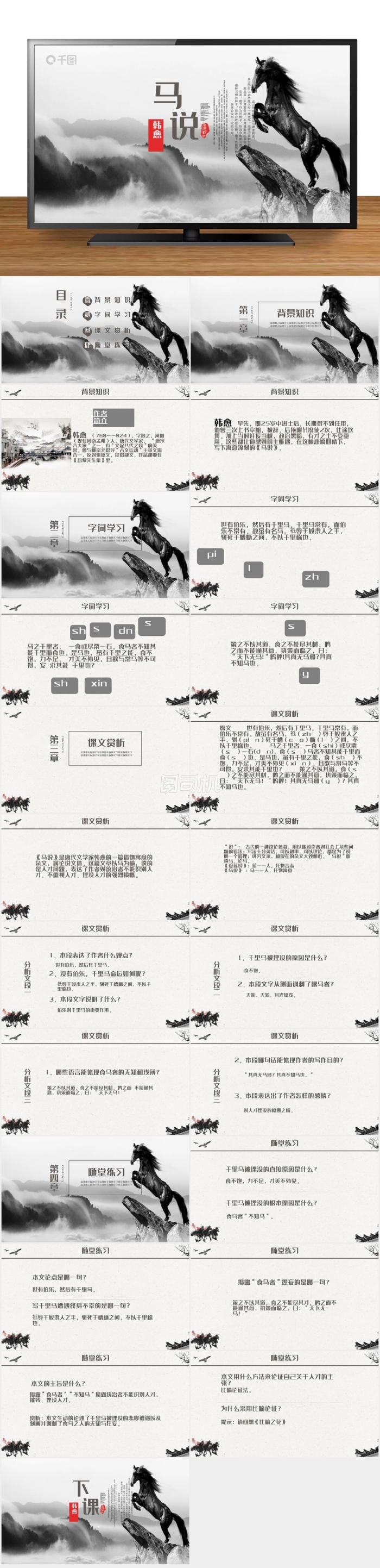 文原文《馬說(shuō)》范本PPT