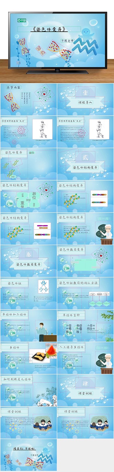 课件培训人教版必修二生物染色体变异
