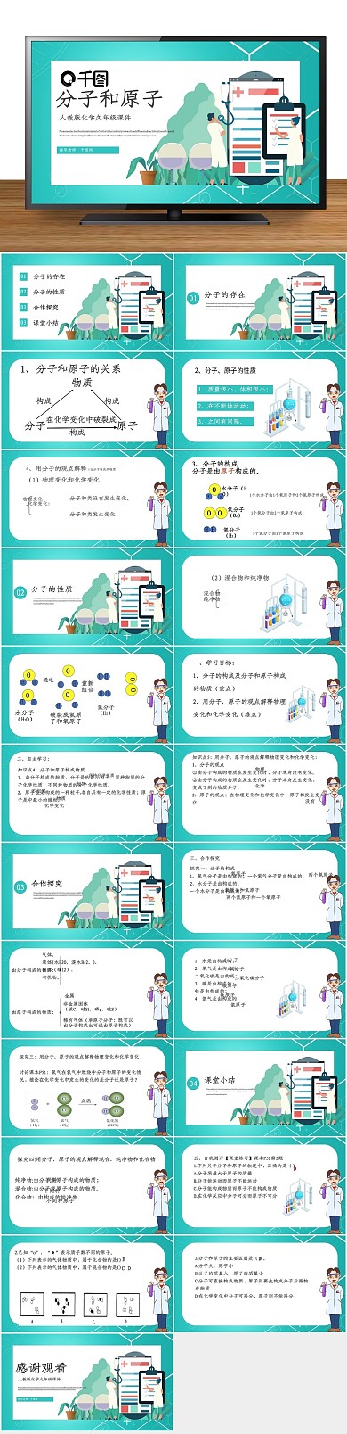 培训说课化学分子和原子PPT课件
