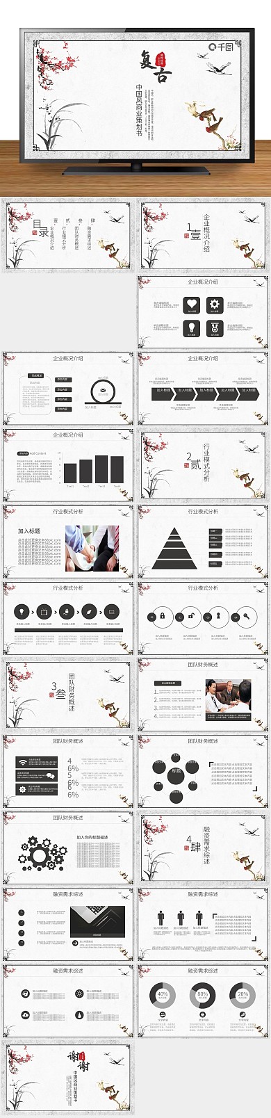 计划书项目策划书创业融资计划PPT
