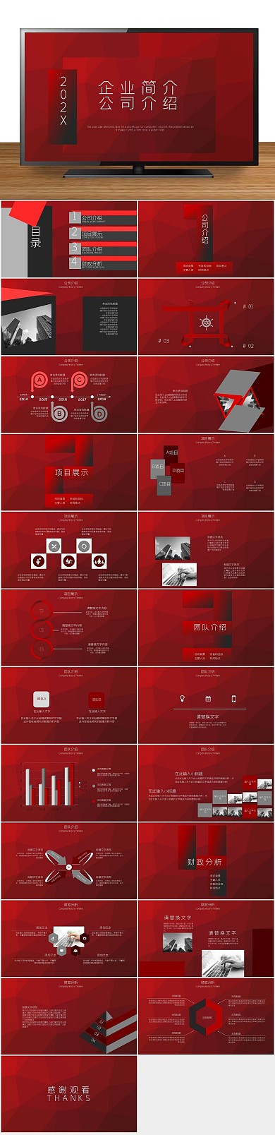企业简介商业立体企业公司介绍PPT

