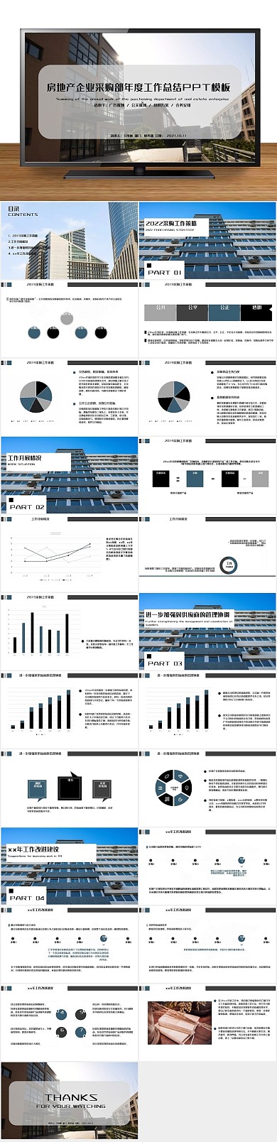 会议报告采购部年度工作总结PPT

