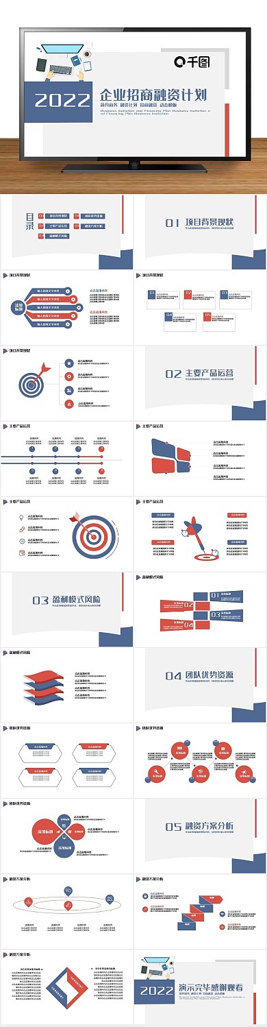 商业计划书企业招商融资计划PPT
