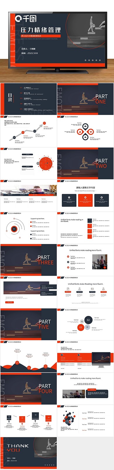 教育简约与情绪管理培训动态PPT
