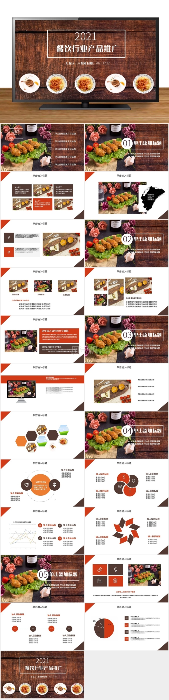 2021歐美風餐飲行業(yè)產(chǎn)品推廣PPT模板