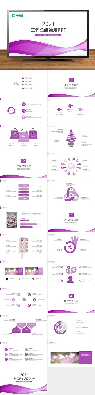 述职报告计划总结PPT
