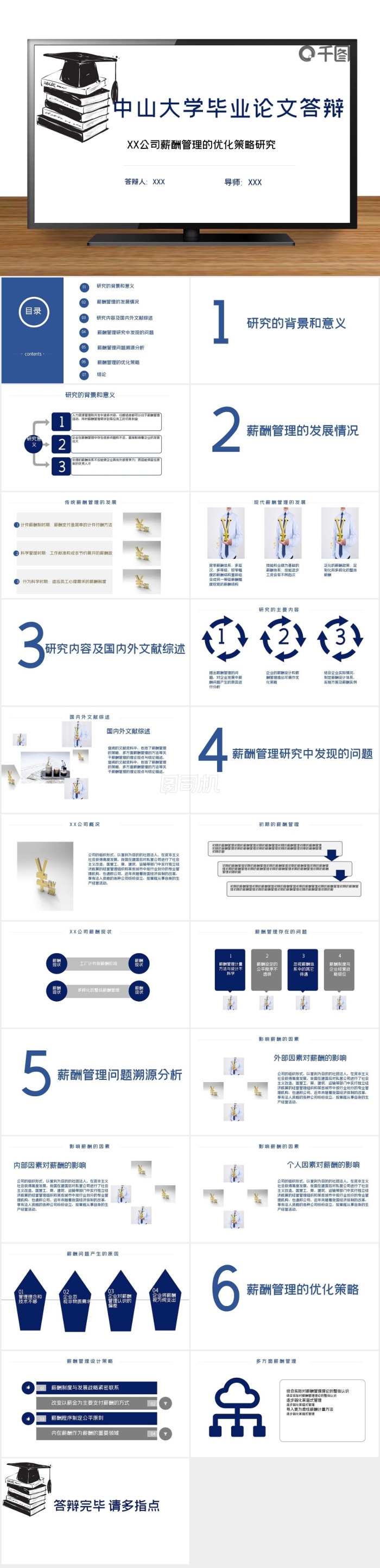 藍色商務房信息構(gòu)架圖畢業(yè)答辯PPT模板