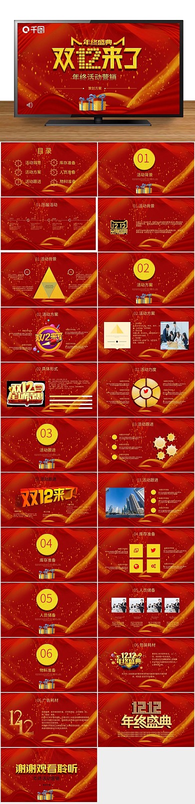 方案商业十二年终盛世促销策划PPT
